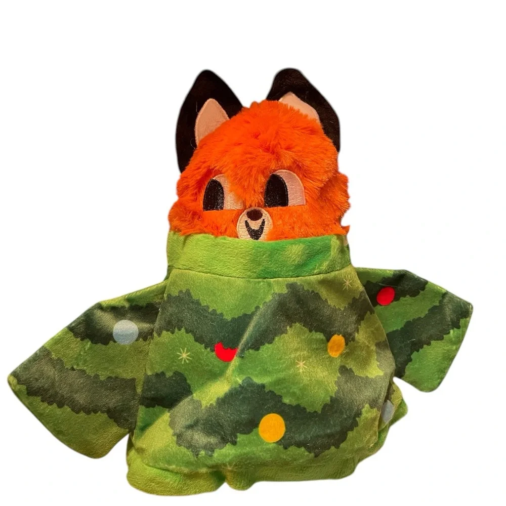 Bark Festive Felix the Fox Christmas Tree Treat Hideaway Squeaker Crinkle Toy, L